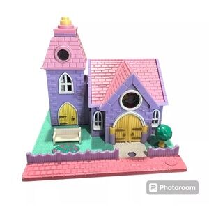 Polly Pocket Wedding Chapel Church Vintage 1993 Bluebird Light Up Untested As Is